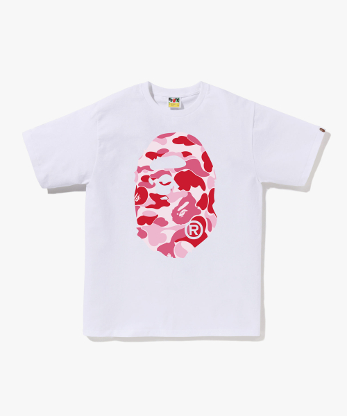 ABC камуфляж Big Ape Head футболка(M) WHITE/PINK