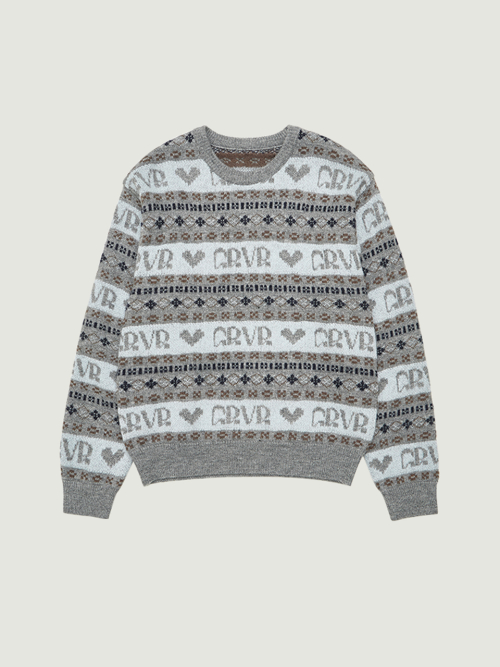 그로브(GROVE) GRVR AMOUR KNIT (GRAY) - 사이즈 & 후기 | 무신사