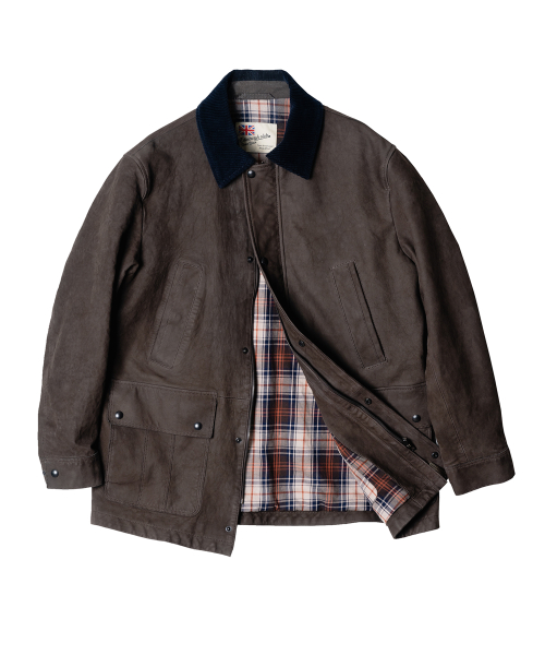 LAMB NUBUCK WASHING HUNTING JACKET (D/BROWN)