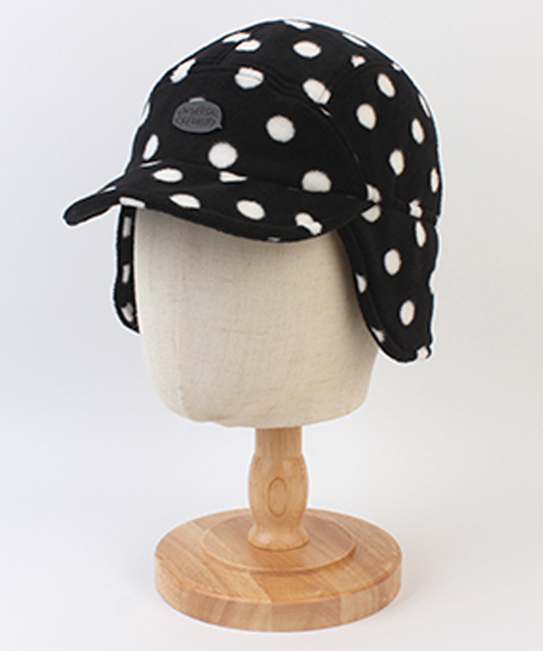 Fleece Dot Half Earflap Cap 귀달이모자