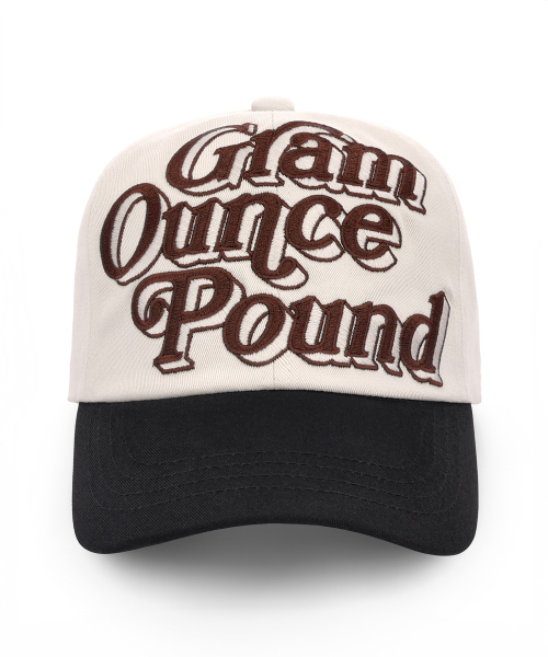 그램 아운스 파운드 70S LOGO 6-PANEL CAP Two Tone Beige