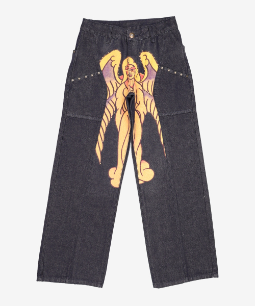 USED] 스컬프터(SCULPTOR) [Sculptor X Ed Hardy] Cracked Angel Denim
