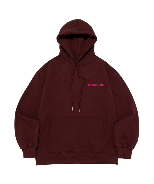 Оверсайз худи Essential Logo (Wine/Pink)