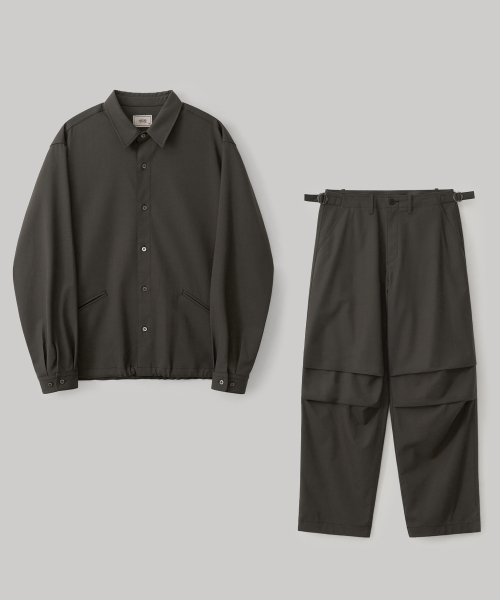 [SET] Tropical-Wool Coach жакет Set-Up (Dark oak)