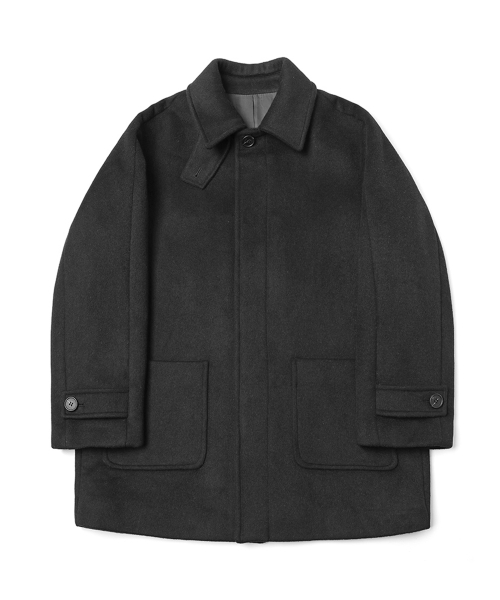 Полупальто балмакаан унисекс семи-оверсайз (BLACK) (HBAHCA2)