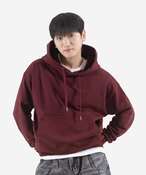 Плотное оверсайз худи 390g (BURGUNDY)