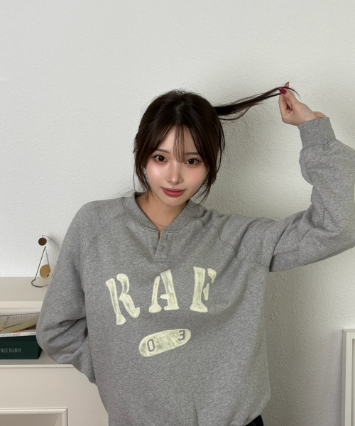 R.A.F Henley Neck серый