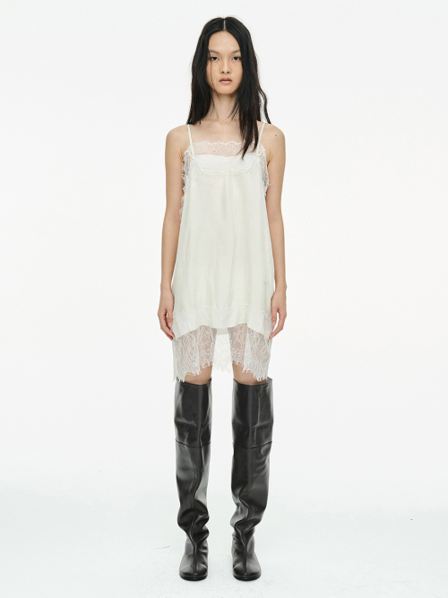 Lace Slip Dress _ Ivory