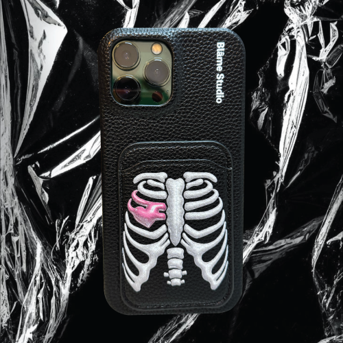 Black Skull Leather case