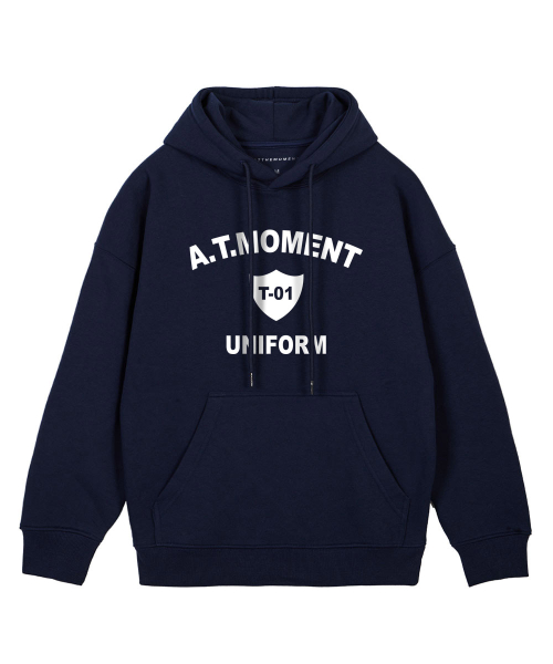 Худи оверсайз Uniform со спущенным плечом, Navy