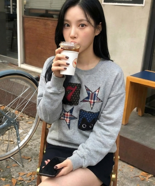 Cutie Pie оверсайз свитшот Melange