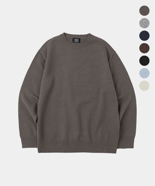 Базовый круглый свитер Grey (7 цветов)