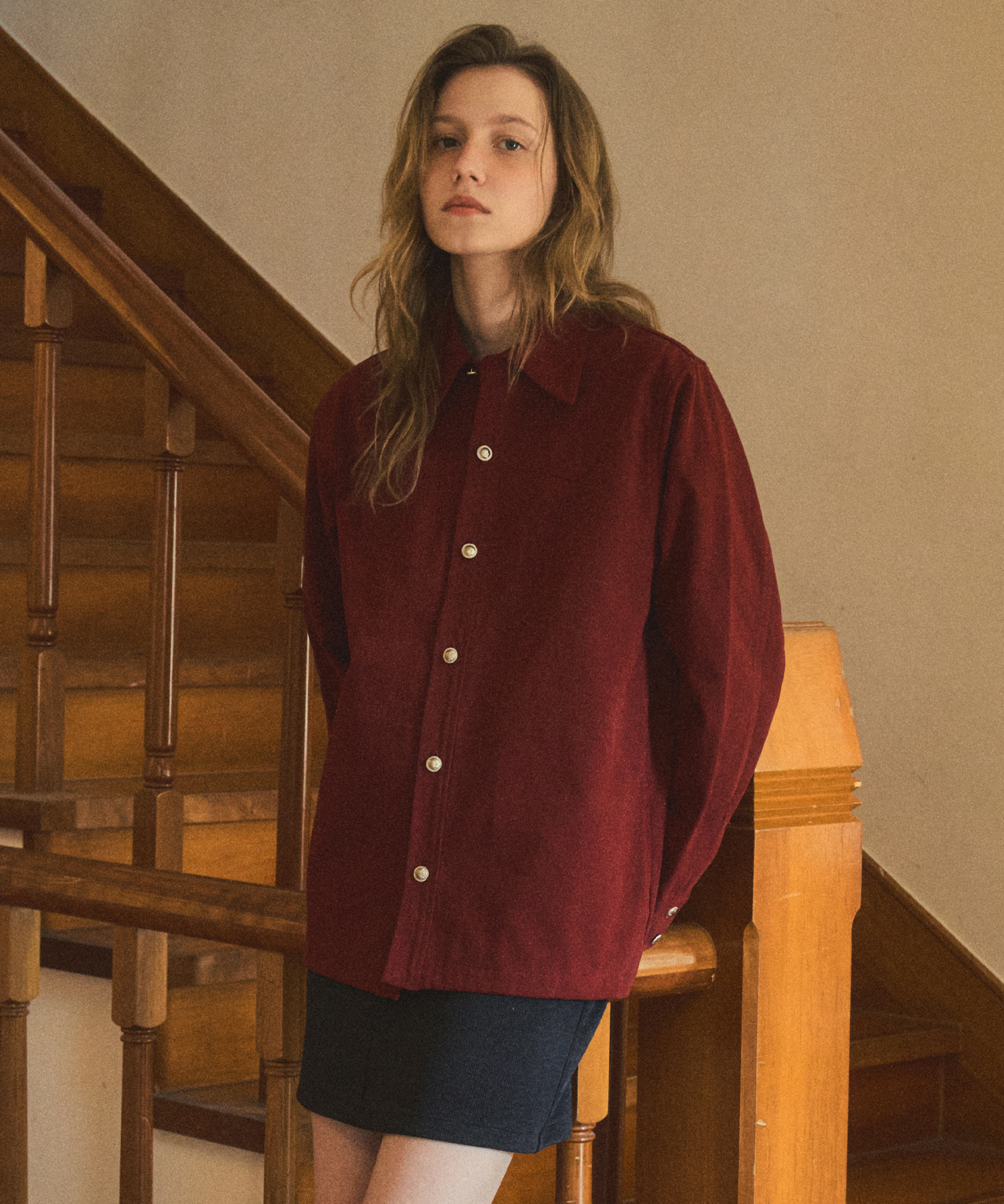western pitch shirt_Burgundy