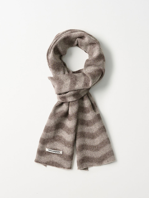 Moire Wave Muffler (Brown)