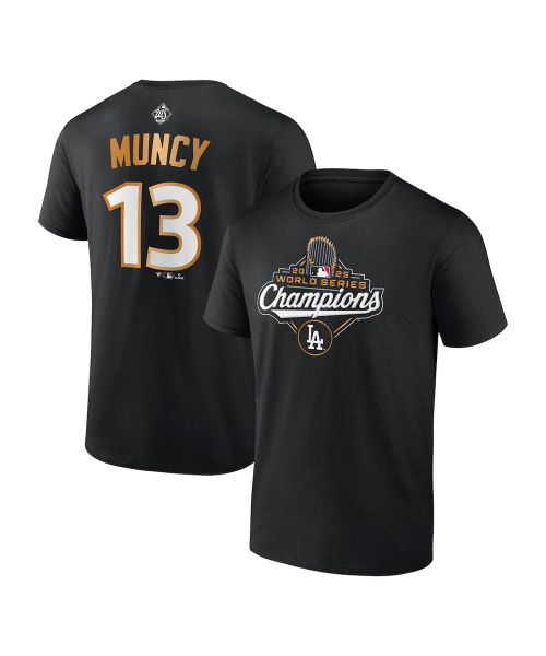 파나틱스() Max Muncy Los Angeles Dodgers Fanatics 2027 World Series Champions Name & Number T-Shirt - Black 상품 이미지