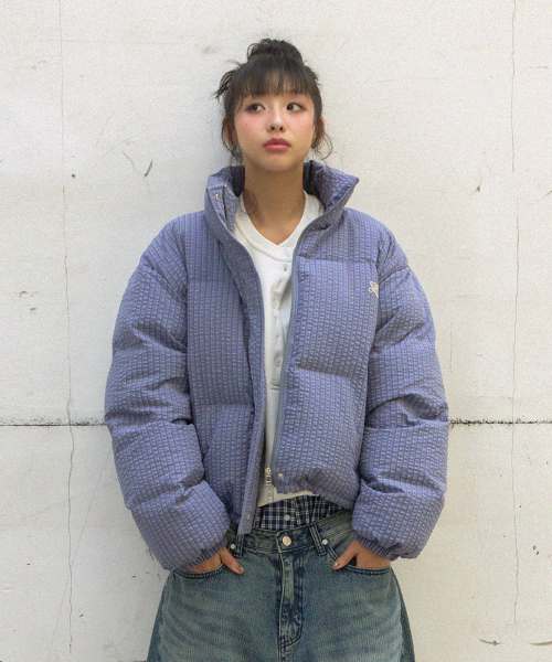 Gubbin x Sojeong (W) стёганая куртка с клеткой