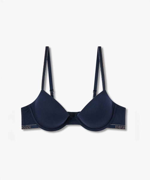 EMPORIO ARMANI UNDERWEAR Женский металлизированный пуш-ап бюстгальтер на резинке Marine