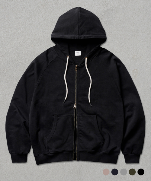 Плотный худи на молнии Round Cut Black ISHD4738