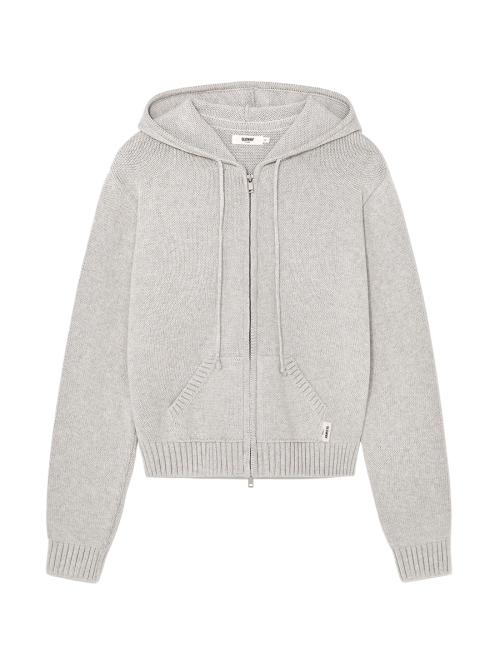 G CLASSIC KNIT ZIP UP (GRAY)