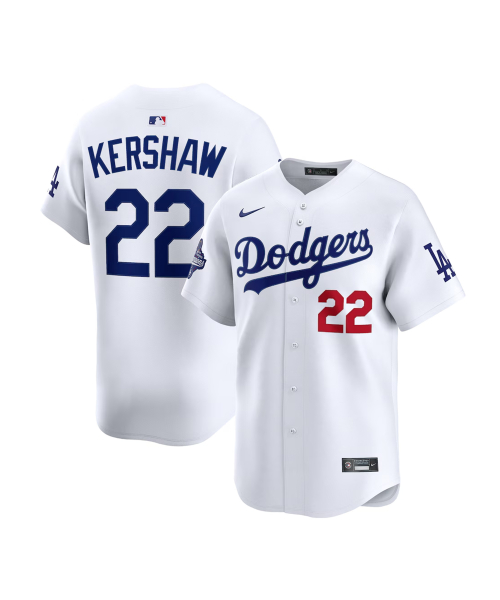 파나틱스() NIKE Dodgers Clayton Kershaw Uniform Limited Jersey Home White 2025 WS Championship Patch 상품 이미지