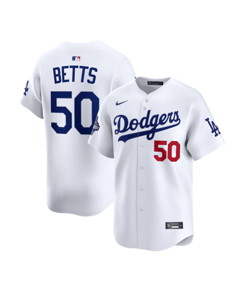 파나틱스() NIKE Dodgers Mookie Betts Uniform Limited Jersey Home White 2025 WS Championship Patch 상품 이미지