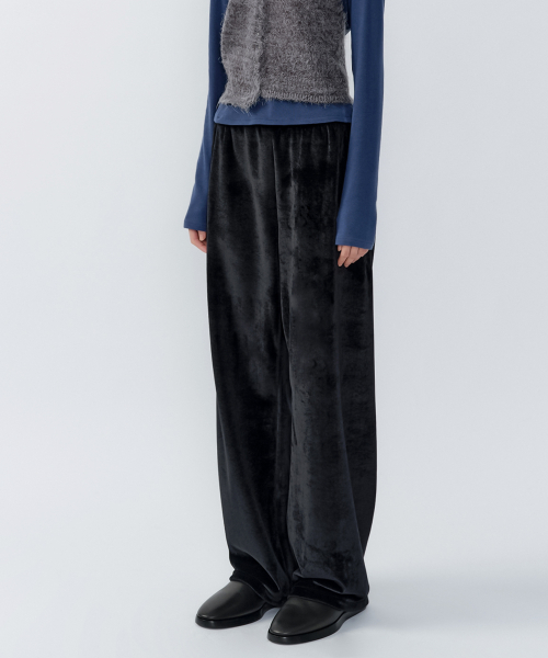 COMFY VELVET EASY брюки, BLACK