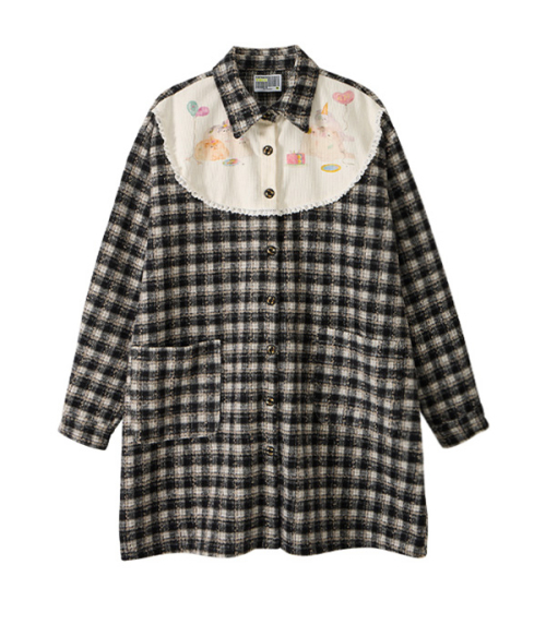 Bib Front Check Overshirt_Black