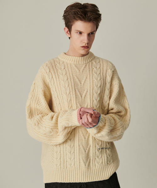[COLLECTION LINE] Шерстяной свитер рыбака Hockney Ivory