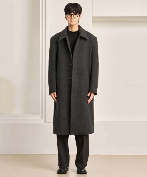 Длинное пальто мак из шерсти 25 FW (4 цвета)
