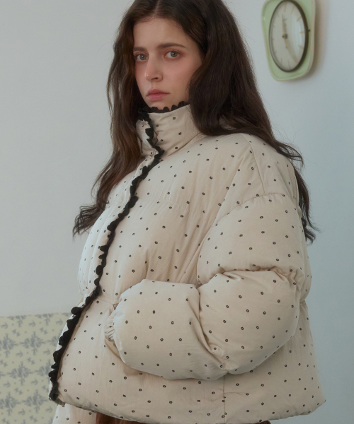 WINTER DAISY DOT PADDING_IVORY