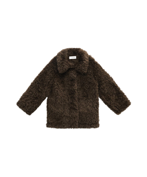 SNOW FLUFFY COAT_BROWN