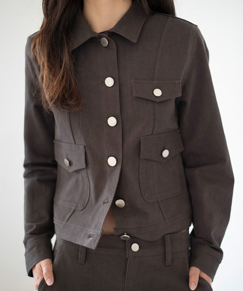 CLASSIC COTTON JACKET (BROWN)