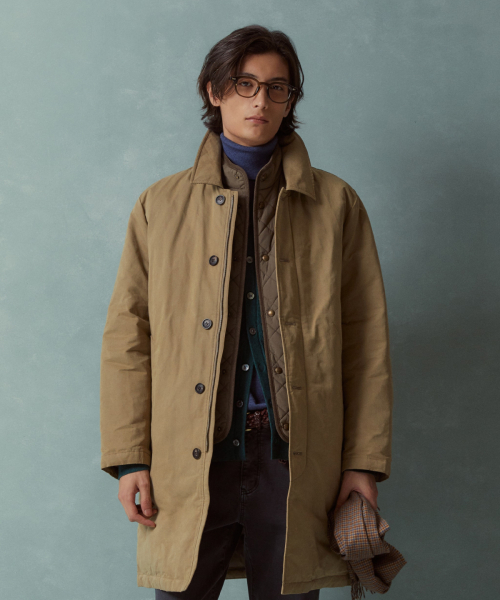 Detachable пуховое пальто (Beige) (BBOPMBF406)