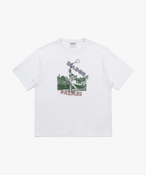 디아도라() [DIADORA by PALMES] 레거시 그래픽 반팔 티셔츠 WHITE 상품 이미지