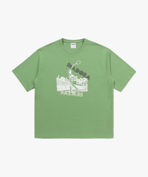 디아도라() [DIADORA by PALMES] 레거시 그래픽 반팔 티셔츠 GREY 상품 이미지