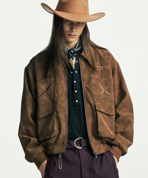 East Star блузон из замши — Brown