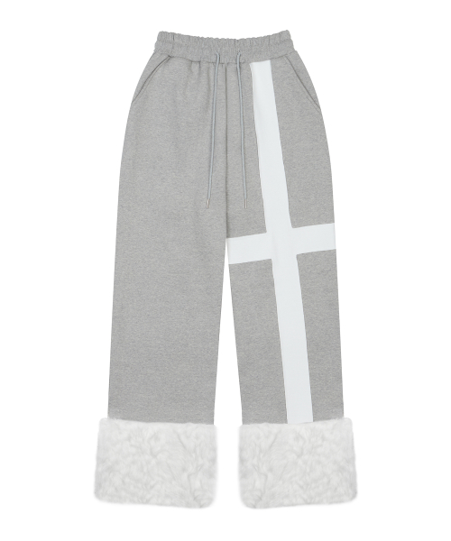 EV FUR TRIM TRAINING PANTS(GRAY)