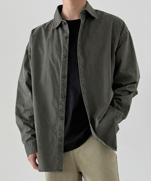 винтажный Oversized-Fit пигмент потёртый Khaki