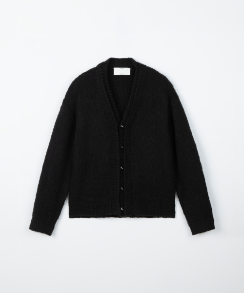 Double brush cardigan / BLACK