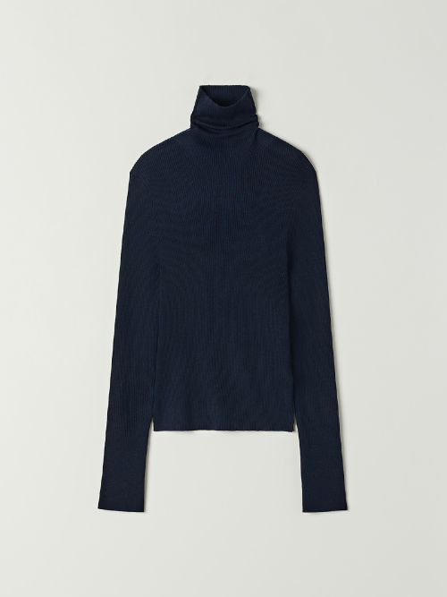Базовая струящаяся водолазка (Midnight Navy)