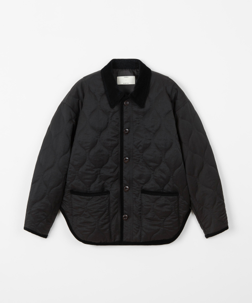 Quilting half jacket / BLACK