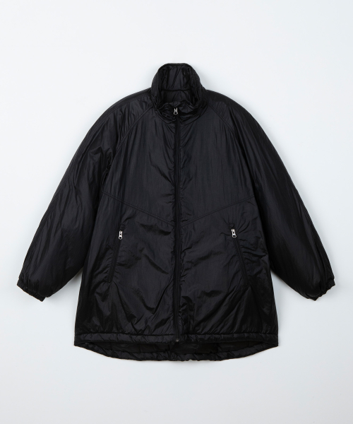 Reversible half long padded jumper / BLACK