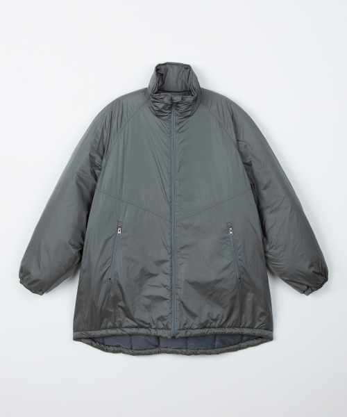 Reversible half long padded jumper / DARK GRAY