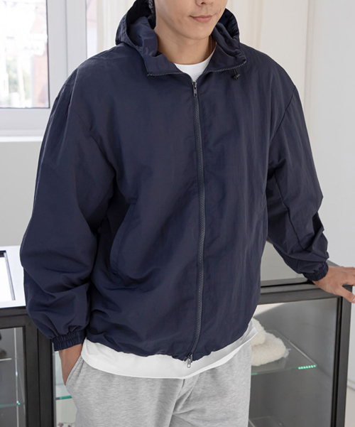 [Big Size M-6XL] Mono 2WAY Windbreaker капюшонed куртка