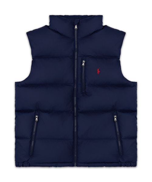 폴로 랄프 로렌 칠드런() 퀼트 다운 베스트-네이비 상품 이미지