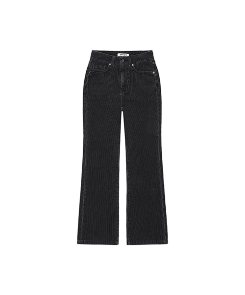 lotsyou_Isabel Corduroy Bootcut Pants чёрный