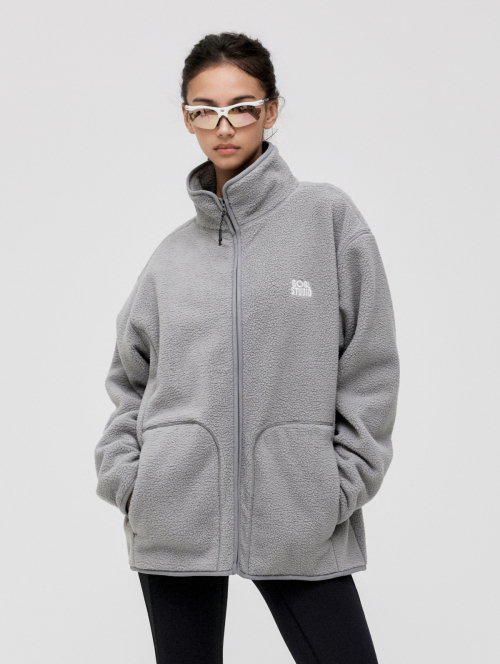 ESSENTIAL FLEECE JACKET-GREY