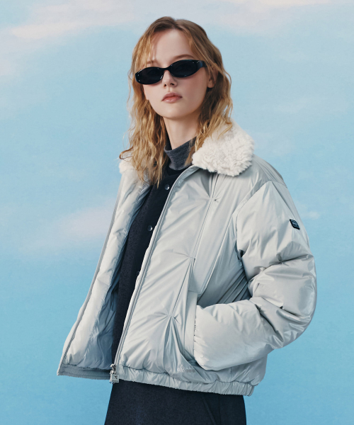 디아도라() 베라피우마 퍼 트림 덕다운 자켓 우먼 GREY 상품 이미지