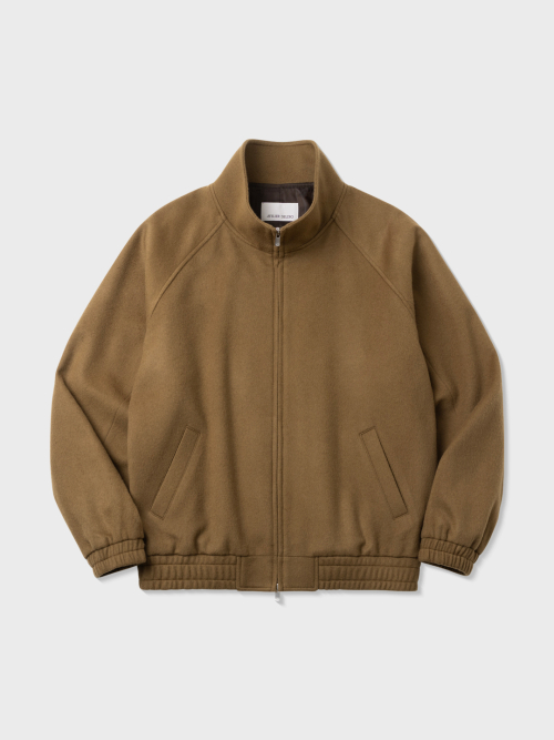 Шерстяной бомбер на молнии Super 140s (CAMEL)
