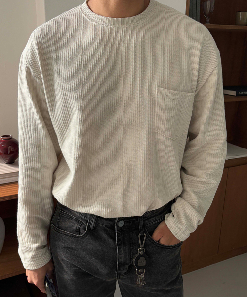 Лонгслив с карманом Mono (XL-6XL)